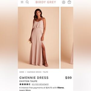Birdy Grey Taupe Gwennie Dress